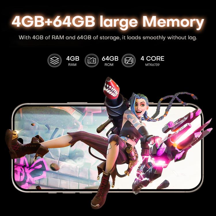 I16 Pro Max / PDQ6, 4GB+64GB, 6.58 inch Android 10 MTK6739 Quad Core, Network: 4G, Dual SIM, Plug:EU Plug(Gold)