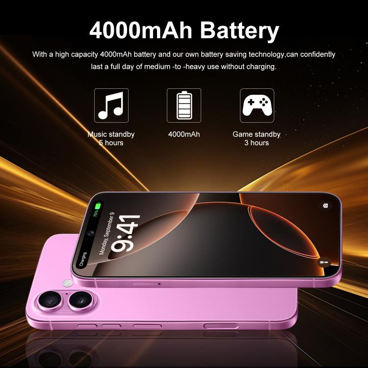 I16 Plus / RAi5, 3GB+64GB, 6.56 inch Android 10 MTK6739 Quad Core, Network: 4G, Dual SIM, Plug:US Plug(Pink)