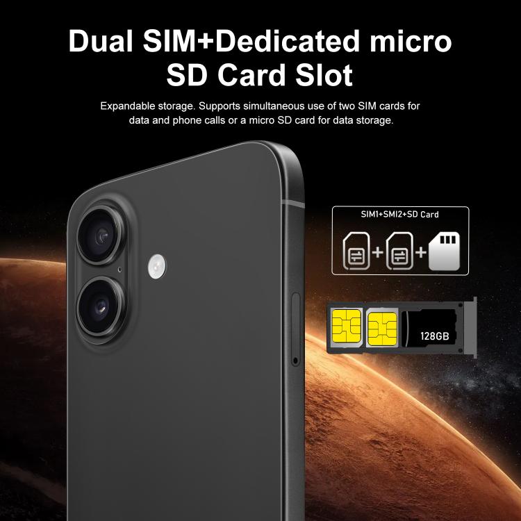 I16 Plus / RAi5, 3GB+64GB, 6.56 inch Android 10 MTK6739 Quad Core, Network: 4G, Dual SIM, Plug:EU Plug(Blue)
