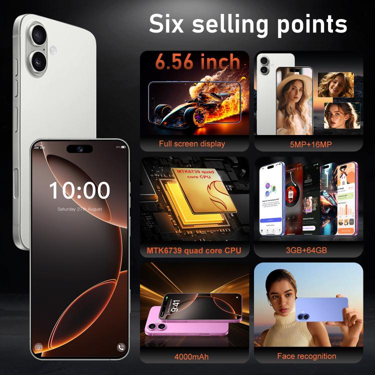 I16 Plus / RAi5, 3GB+64GB, 6.56 inch Android 10 MTK6739 Quad Core, Network: 4G, Dual SIM, Plug:AU Plug(Green)