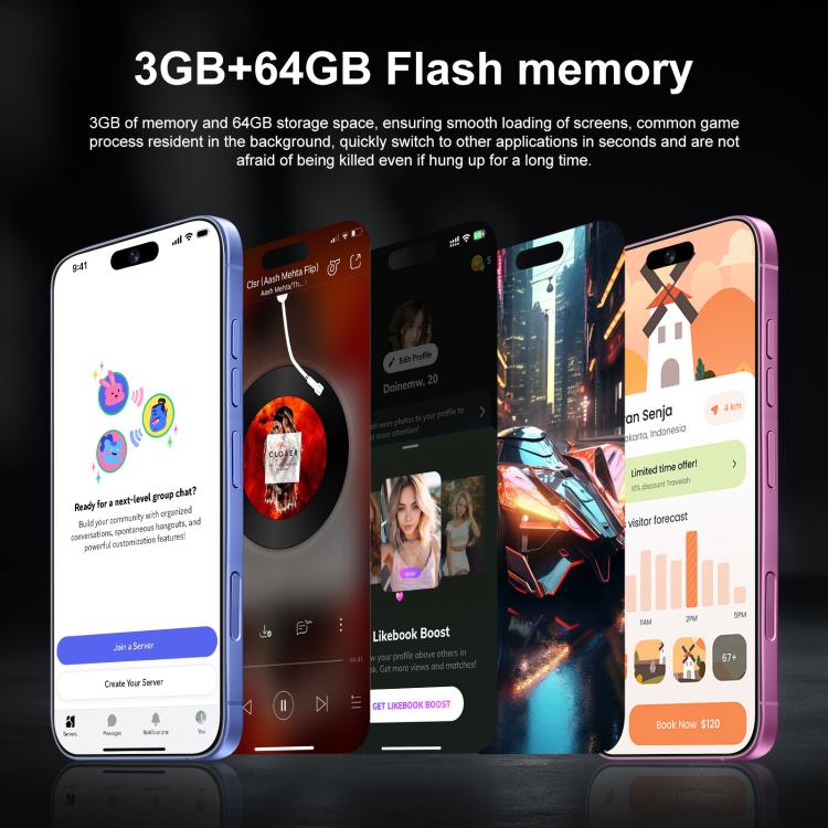 I16 Plus / RAi5, 3GB+64GB, 6.56 inch Android 10 MTK6739 Quad Core, Network: 4G, Dual SIM, Plug:UK Plug(Blue)