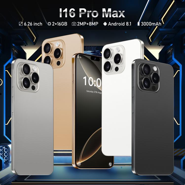 I16 Pro Max / ZPT93, 2GB+16GB, 6.26 inch Android 8.1 MTK6737 Quad Core, Network: 4G, Dual SIM, Plug:EU Plug(Grey)