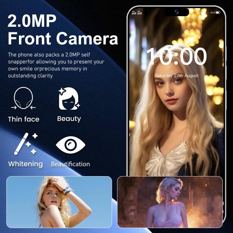 I16 Pro Max / ZPT93, 2GB+16GB, 6.26 inch Android 8.1 MTK6737 Quad Core, Network: 4G, Dual SIM, Plug:US Plug(White)
