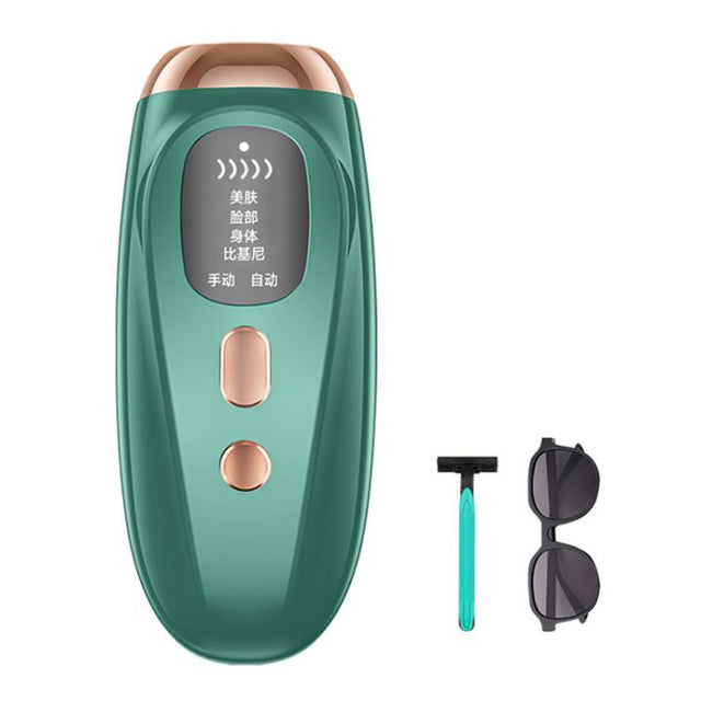 FY-B502 Portable Laser Hair Removal Device Photon Electric IPL Intense Pulse Hair Remover, US Plug(Dark Green)