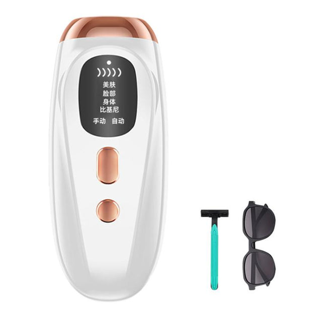 FY-B502 Portable Laser Hair Removal Device Photon Electric IPL Intense Pulse Hair Remover, US Plug(White)