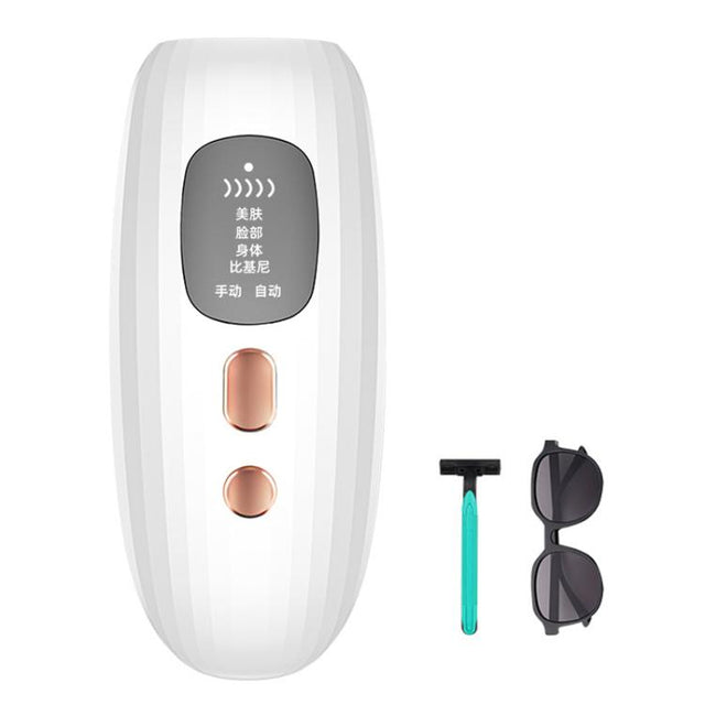 FY-B503 Portable Laser Hair Removal Device Photon Electric IPL Intense Pulse Hair Remover, EU Plug(White)
