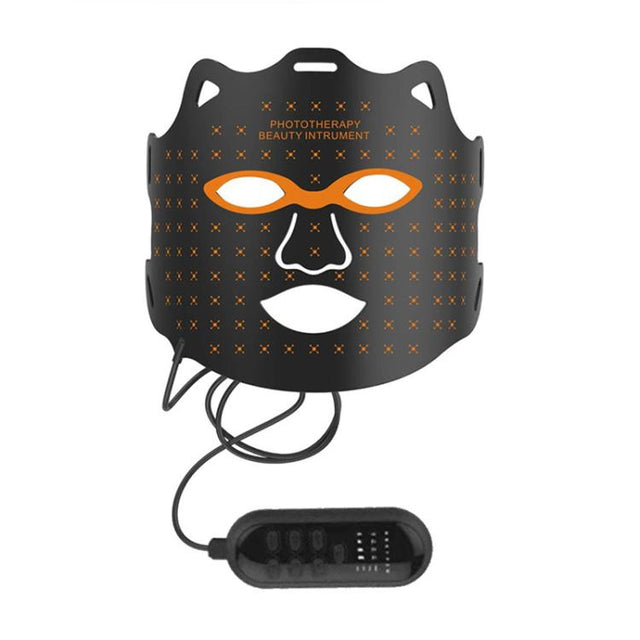 WG-SP-1103 LED Colorful Photon Rejuvenation Mask Facial Beauty Instrument, Regular, Plug:UK Plug(Black)