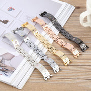 For Xiaomi Smart Band 9 / 8 Diamond Quick Release Chain Bracelet Metal Watch Band(Rose Gold)