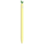 For Apple Pencil 2 Contrasting Color Mint Leaf Silicone Non-slip Protective Cover(Yellow)