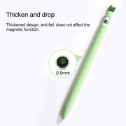 For Apple Pencil 2 Contrasting Color Mint Leaf Silicone Non-slip Protective Cover(Yellow)