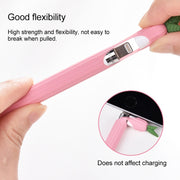 For Apple Pencil 2 Contrasting Color Mint Leaf Silicone Non-slip Protective Cover(Yellow)