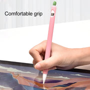 For Apple Pencil 2 Contrasting Color Mint Leaf Silicone Non-slip Protective Cover(Yellow)