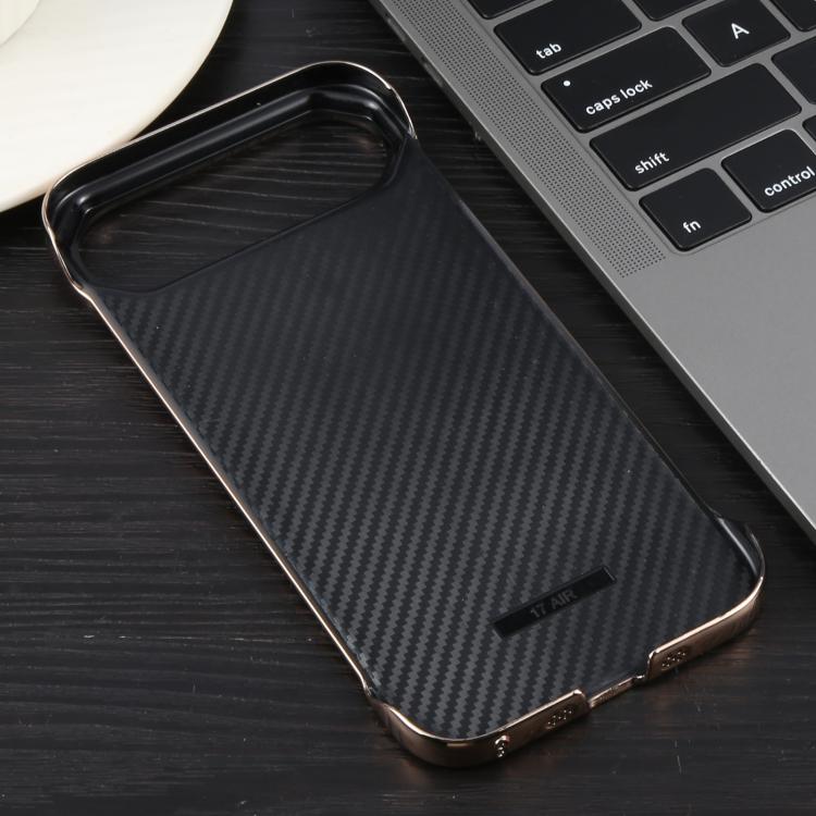 For iPhone 17 Air Electroplating Frameless Frosted Anti-Glare PC MagSafe Phone Case(Desert Gold)