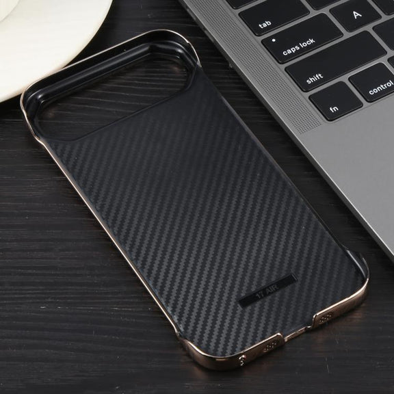 For iPhone 17 Air Electroplating Frameless Frosted Anti-Glare PC MagSafe Phone Case(Desert Gold)