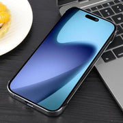 For iPhone 17 Air Electroplating Frameless Frosted Anti-Glare PC MagSafe Phone Case(Silver White)