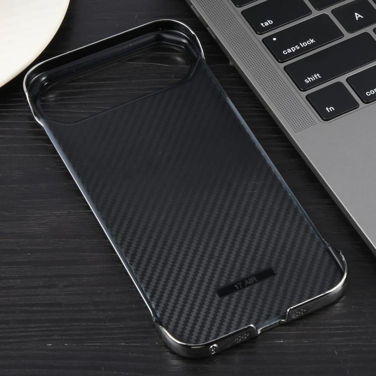 For iPhone 17 Air Electroplating Frameless Frosted Anti-Glare PC MagSafe Phone Case(Silver White)