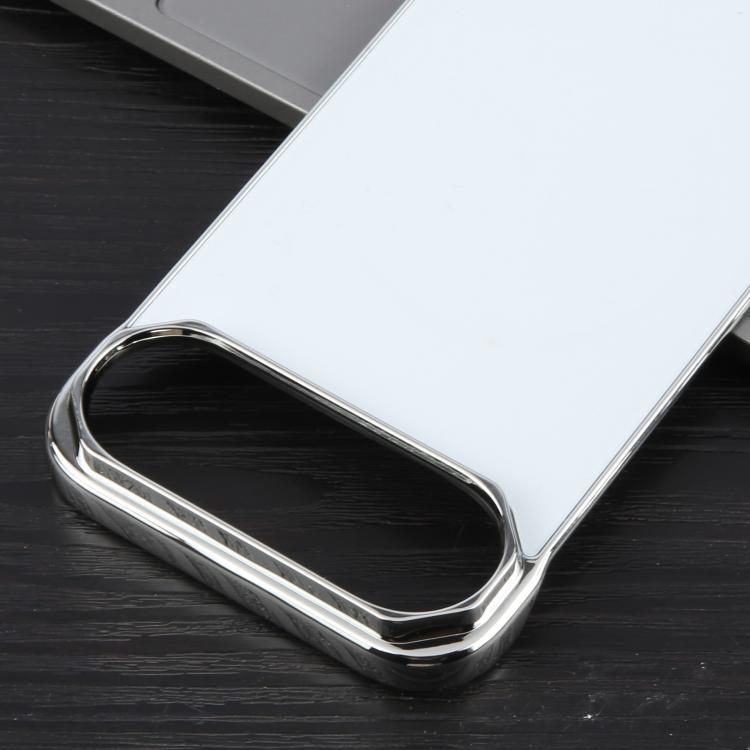 For iPhone 17 Air Electroplating Frameless Frosted Anti-Glare PC MagSafe Phone Case(Silver White)