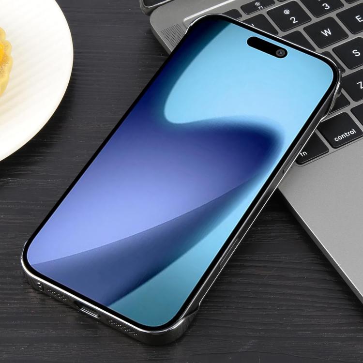 For iPhone 17 Air Electroplating Frameless Frosted Anti-Glare PC MagSafe Phone Case(Titanium Gray)