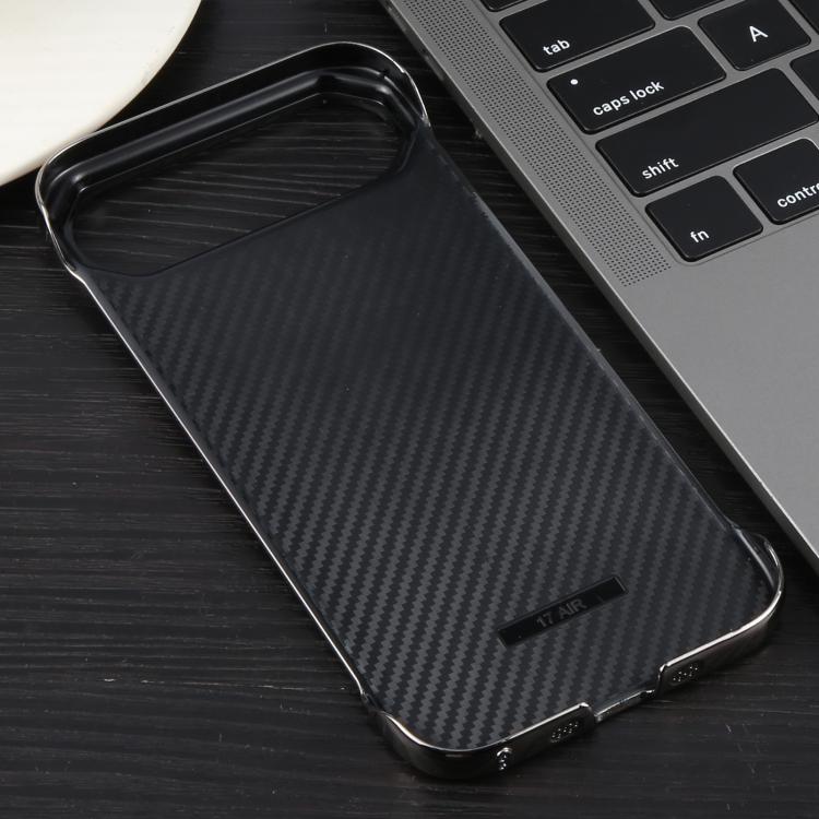 For iPhone 17 Air Electroplating Frameless Frosted Anti-Glare PC MagSafe Phone Case(Titanium Gray)