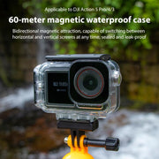 For DJI Osmo Action 5 Pro Magnetic 60m Water-resistant Case Diving Case + Gift Kit