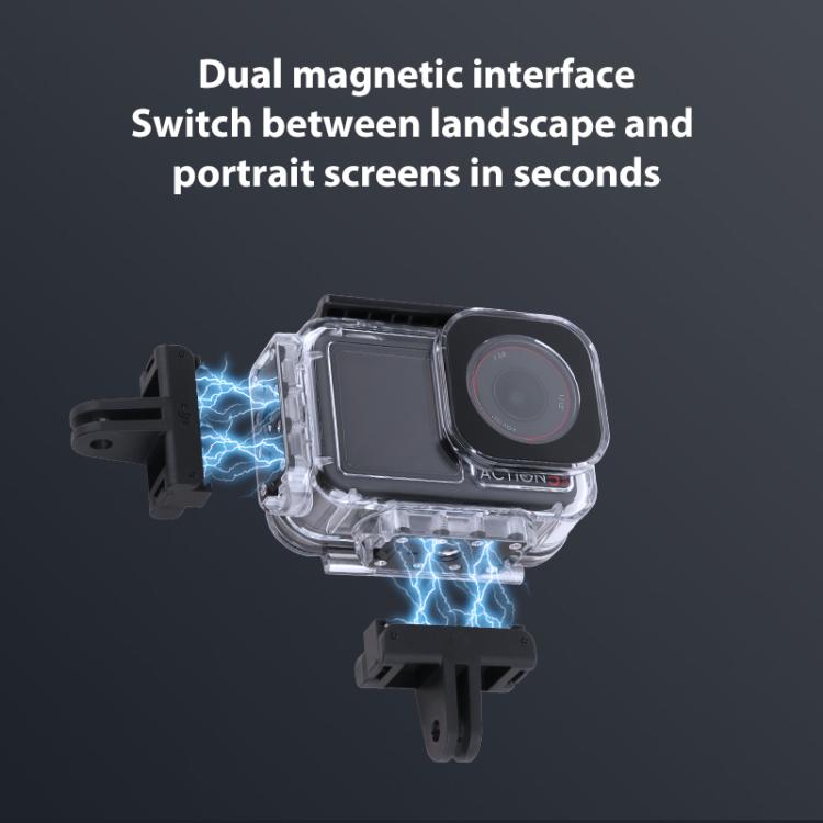 For DJI Osmo Action 5 Pro Magnetic 60m Water-resistant Case Diving Case + Gift Kit