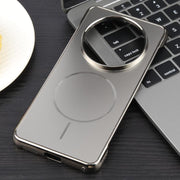 For Huawei Mate 60 Electroplating Frameless Frosted Anti-Glare PC MagSafe Phone Case(Titanium Gray)
