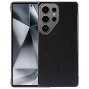 For Samsung Galaxy S24 Ultra 5G Electroplating Frameless Frosted Anti-Glare PC MagSafe Phone Case(Black)