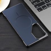 For Samsung Galaxy S25 Ultra 5G Electroplating Frameless Frosted Anti-Glare PC MagSafe Phone Case(Black)