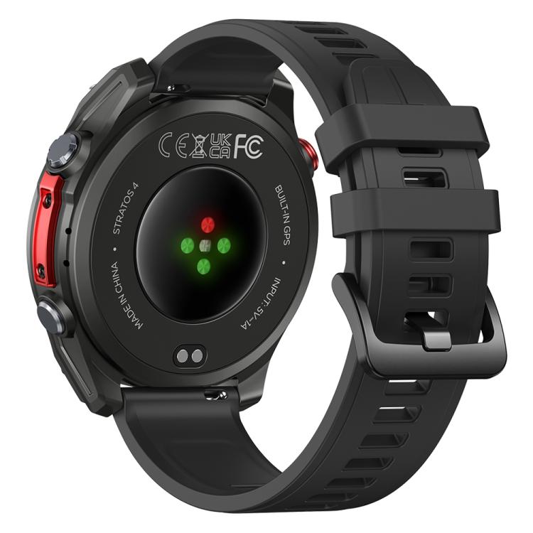 Zeblaze Stratos 4 Rugged Outdoor GPS Smart Watch 1.43 inch Screen 5 ATM & IP69K(Black)