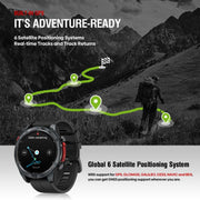 Zeblaze Stratos 4 Rugged Outdoor GPS Smart Watch 1.43 inch Screen 5 ATM & IP69K(Black)