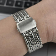 For Apple Watch 42mm / 41mm / 40mm / 38mm Mesh Magnetic Stainless Steel Watch Band(Silver)