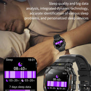 HT34 1.75 inch IPS Screen 3ATM Outdoor Sports BT Smart Watch(Black)