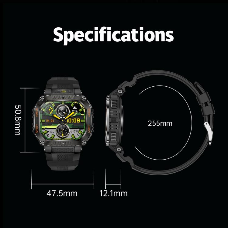 HT34 1.75 inch IPS Screen 3ATM Outdoor Sports BT Smart Watch(Camouflage)