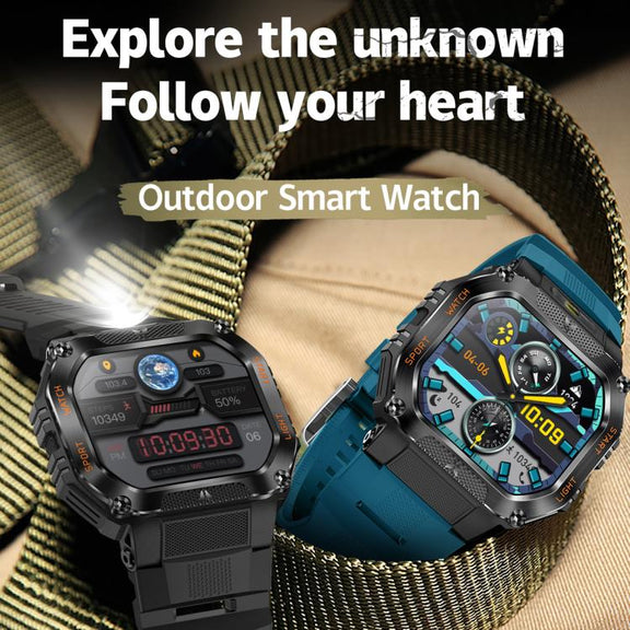 HT34 1.75 inch IPS Screen 3ATM Outdoor Sports BT Smart Watch(Camouflage)