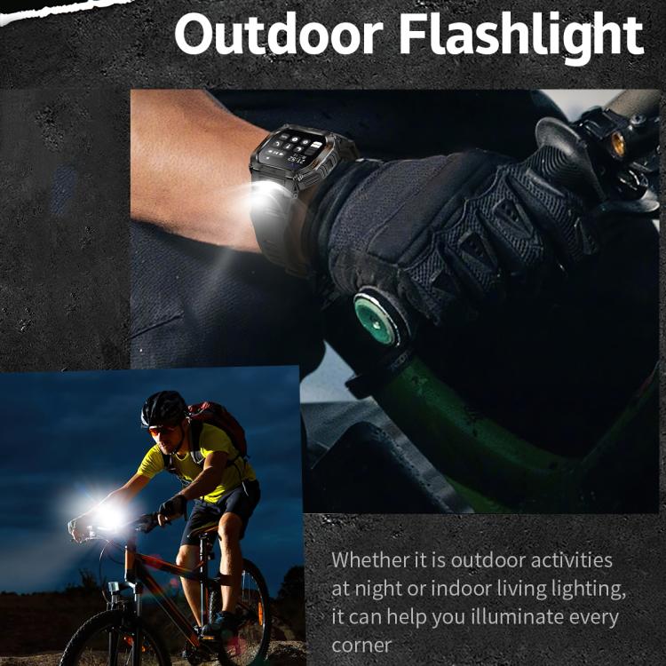 HT34 1.75 inch IPS Screen 3ATM Outdoor Sports BT Smart Watch(Camouflage)