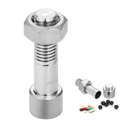 Simulation Spare Tire Screw Capsule Medicine Storage Tank Pill Storage Organizer(Silver)