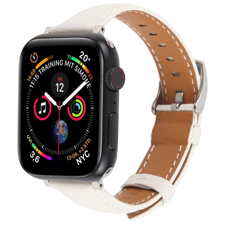For Apple Watch 46mm / 49mm / 45mm / 44mm Silk Microfiber Leather Watch Band(White)