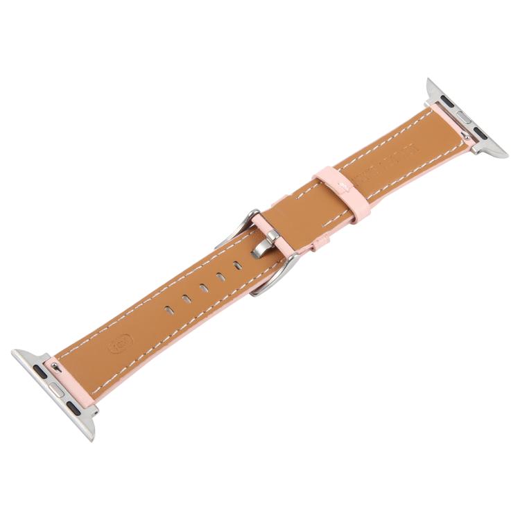 For Apple Watch 42mm / 41mm / 40mm / 38mm Silk Microfiber Leather Watch Band(Pink)