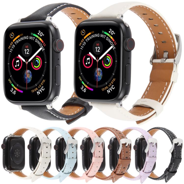 For Apple Watch 42mm / 41mm / 40mm / 38mm Silk Microfiber Leather Watch Band(Purple)