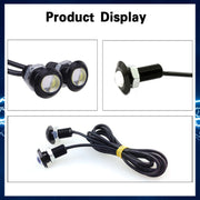 10 PCS 18mm 1.5W DC9-80V Motorcycle Eagle Eye Light Single Lens(White Light)