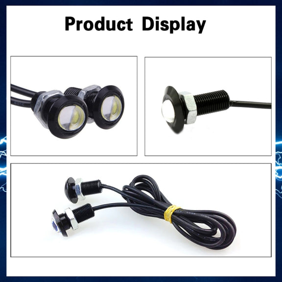 10 PCS 18mm 1.5W DC9-80V Motorcycle Eagle Eye Light Single Lens(White Light)