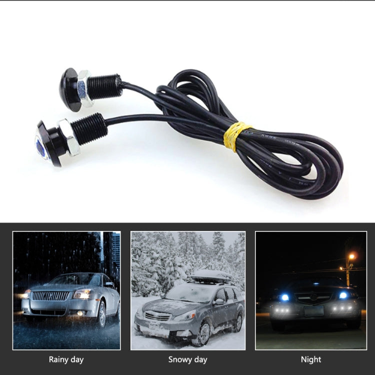 10 PCS 23mm 1.5W DC9-80V Motorcycle Eagle Eye Light Single Lens(White Light)