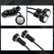 10 PCS 18mm 1.5W DC9-80V Motorcycle Eagle Eye Light Double Lens(Red Light)
