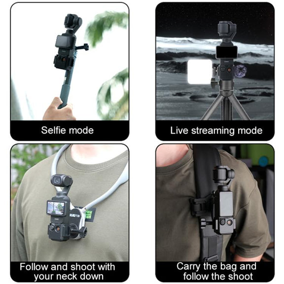 For DJI Osmo Pocket 3 Adapter Expansion Bracket Frame with Head Strap