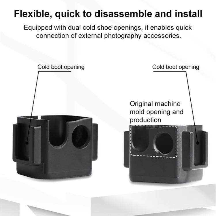 For DJI Osmo Pocket 3 Adapter Expansion Bracket Frame with Backpack Clip