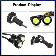 10 PCS 23mm 1.5W DC9-80V Motorcycle Eagle Eye Light Double Lens(White Light)
