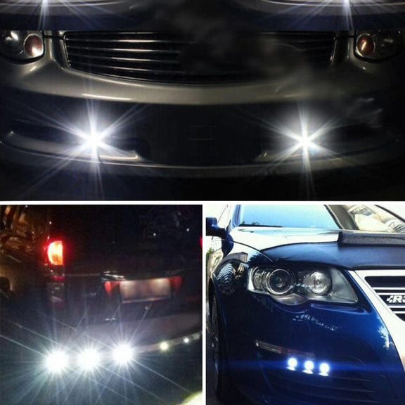 10 PCS 23mm 1.5W DC9-80V Motorcycle Eagle Eye Light Double Lens(White Light)