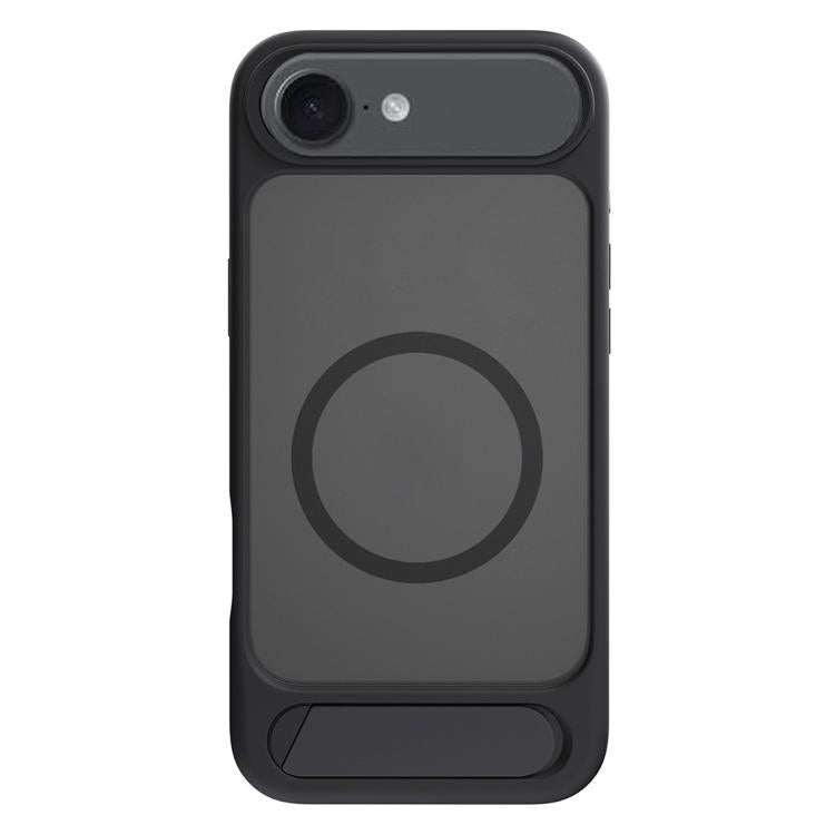 For iPhone 17 Air Kalebol MagSafe Invisible Tilt Holder PC Hybrid TPU Case(Black)
