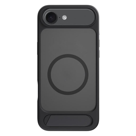 For iPhone 17 Air Kalebol MagSafe Invisible Tilt Holder PC Hybrid TPU Case(Black)