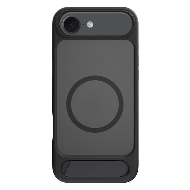 For iPhone 17 Air Kalebol MagSafe Invisible Tilt Holder PC Hybrid TPU Case(Black)
